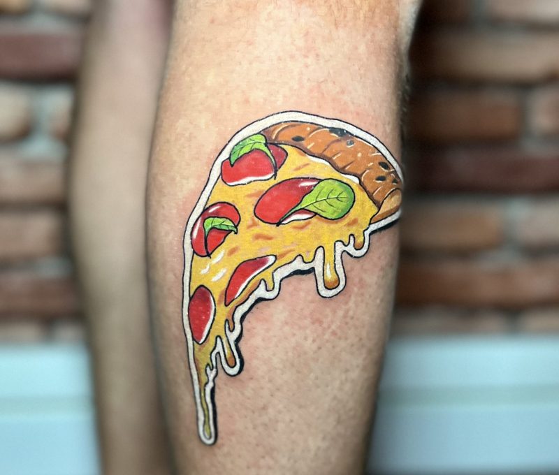 mini tatouage de pizza