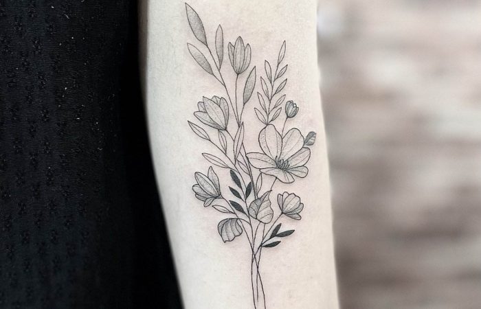 tatouage bouquet fleur