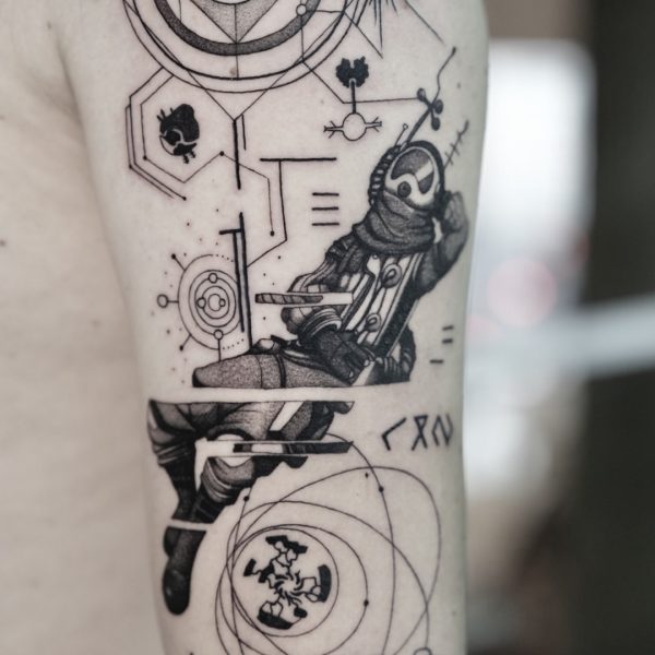 graphic tattoo diver