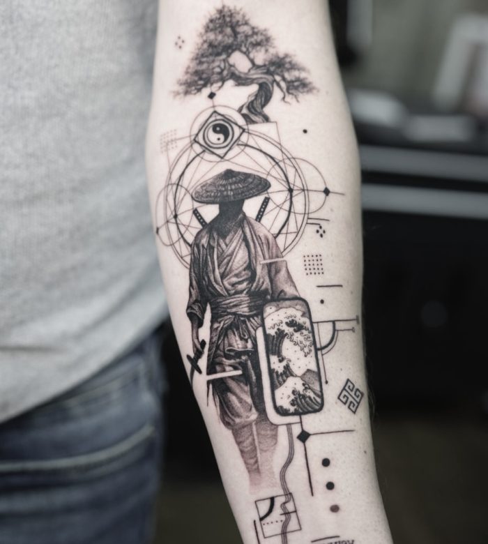 tatouage manchette geometric